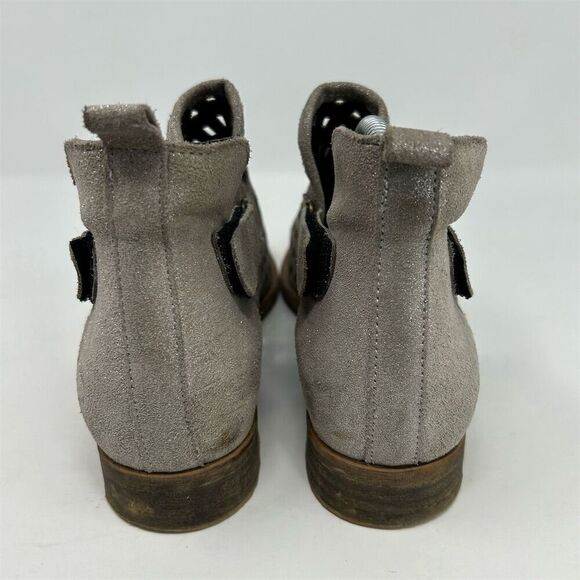 Musse & Cloud Light Gray Silver Perforated Leather Ankle Booties Size 40 (US 9) - Picture 9 of 14